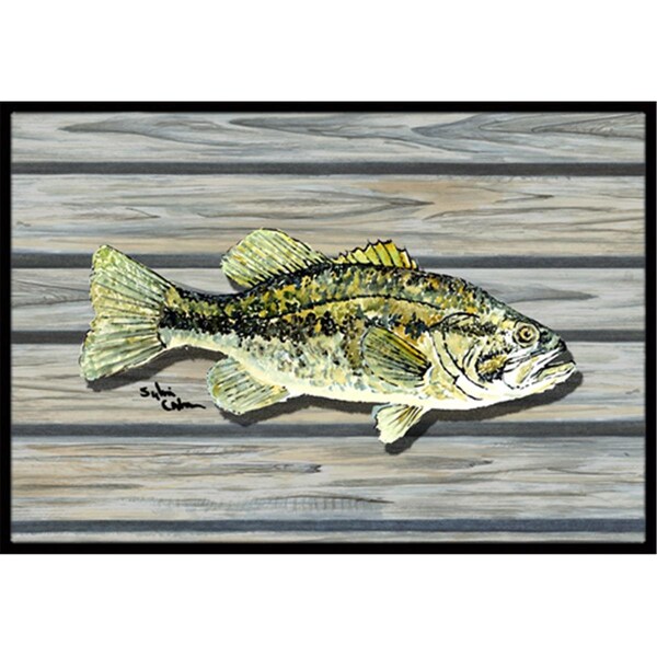 Carolines Treasures Fish Bass Small Mouth Indoor Or Outdoor Mat - 18 x 27 in. CA63090 - main